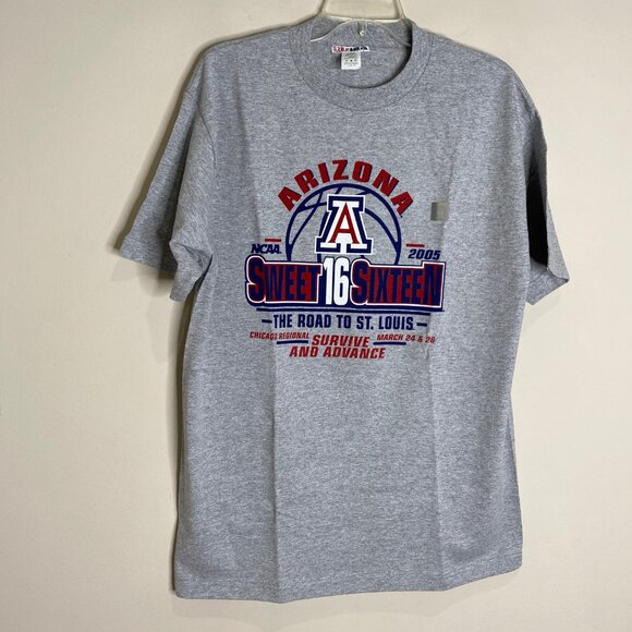 NEW Step-Ahead 2005 Arizona Wildcats NCAA Basketball Sweet 16  T-Shirt Sz L - Picture 1 of 9
